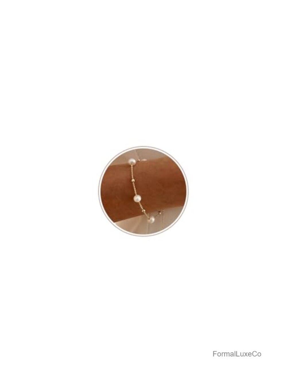 14k Real Gold Plated Pearl Charm Beaded Bracelet